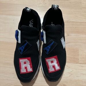 Black and red Karl Lagerfeld trainers